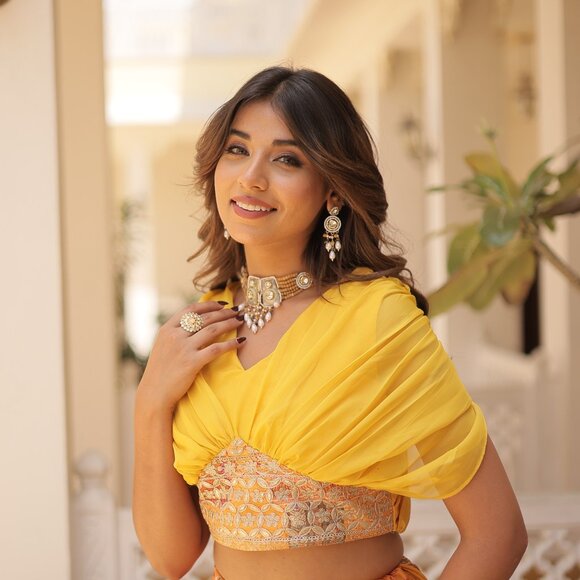 RUSSIAN SILK LEHENGA CHOLI - Picture 13 of 16